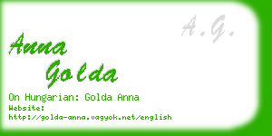 anna golda business card